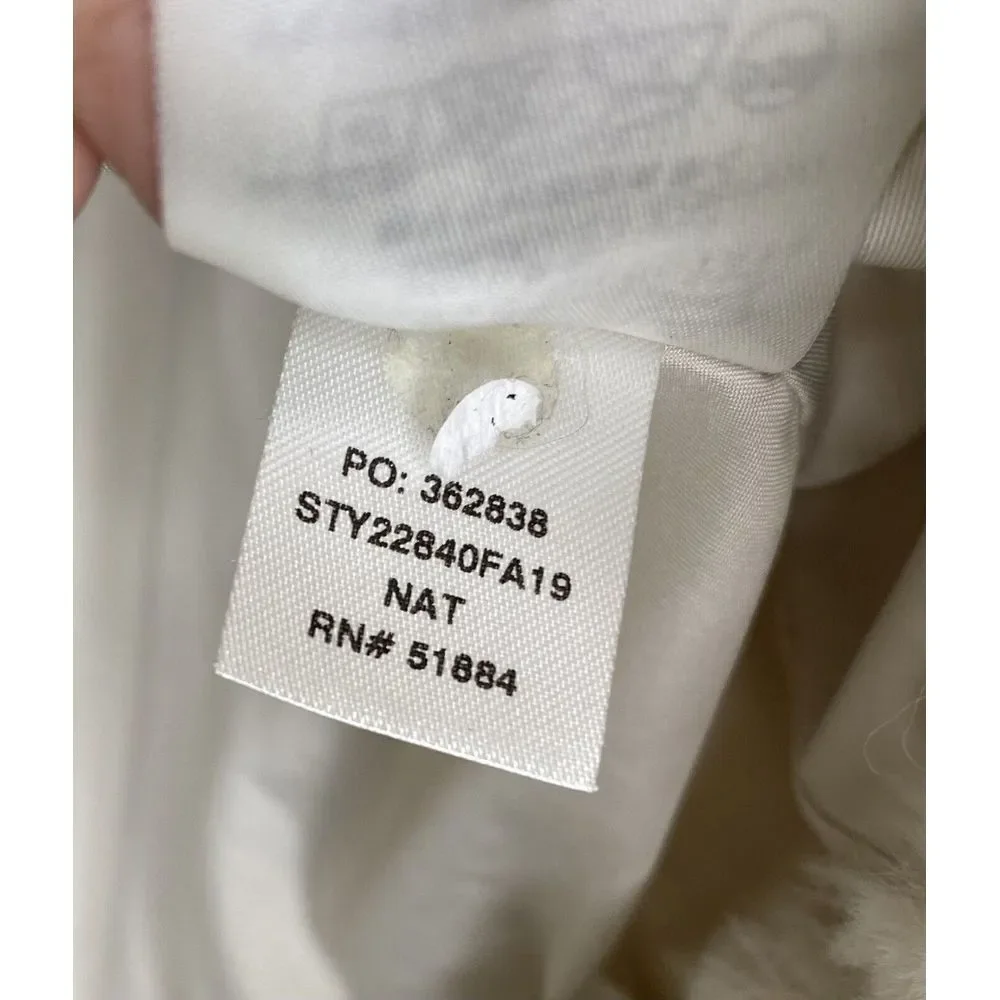 Patagonia Women's Lunar‎ Frost Faux Fur Full Zip Jacket Cream Large- Read - Picture 7 of 10